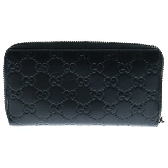 Gucci Long Zip Leather Black Wallet - Picture 1 of 5